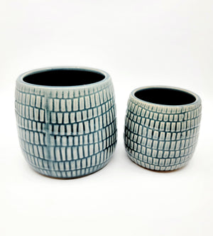 Blue & Creme Planter